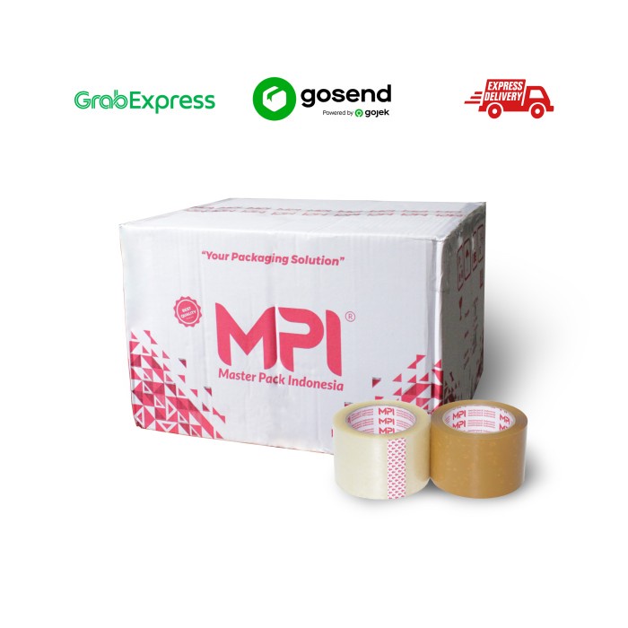 

Lakban Bening - Lakban Cokelat 72mm x 100 Yard MPI 1 Dus isi 48 Roll