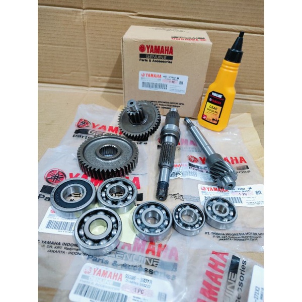 Gigi rasio gardan set 44D plus bearing 6pcs Yamaha Xeon karbu Xeon GT Xeon RC bonus oli gardan