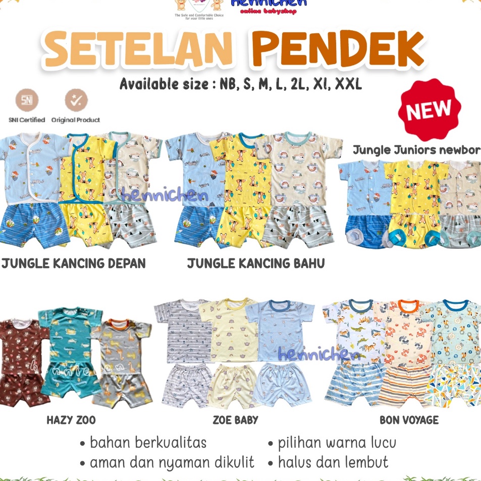 Kirim Langsung PROMO 9.9 BAJU TIDUR MURAH LIBBY JUNGLE JUNIORS / BON VOYAGE / ZOE BABY / SUMMER GAME