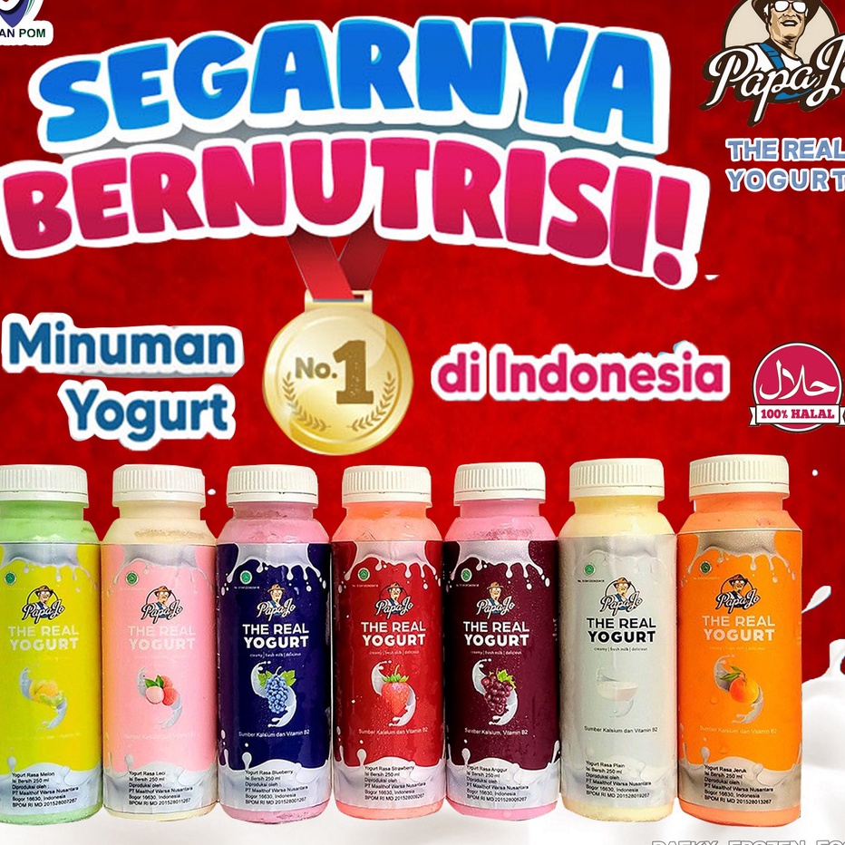 

➶⁎✶ PapaJo the Real Yogurt 250ml | Minuman Sehat Yougurt buah Creamy Fresh Milk Delicous Yoghurt ALL VARIAN/PCS Cocok untuk Anak & Dewasa Dari 100% Susu Sapi MURNI [BPOM & HALAL] Original Premium High Quality BESTSELLER!! Ready Stock