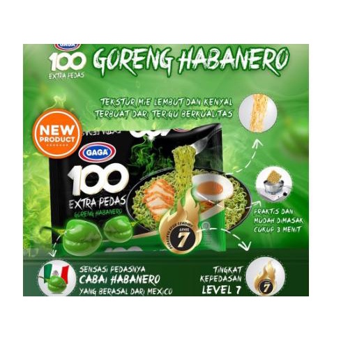 

Gaga Mi 100 Goreng Level 7 Habanero 75 Gr