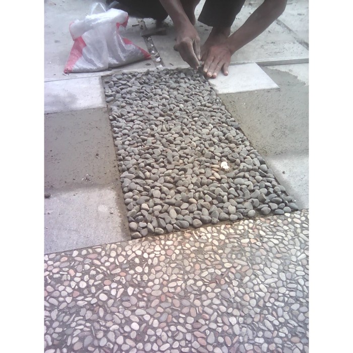 Danil Carfort Koral Sikat,Lantai Batu Koral Sikat Untuk Garasi