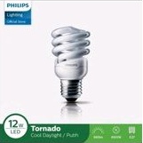 Lampu Spiral 12 Watt Cahaya Putih Tornado-Philips