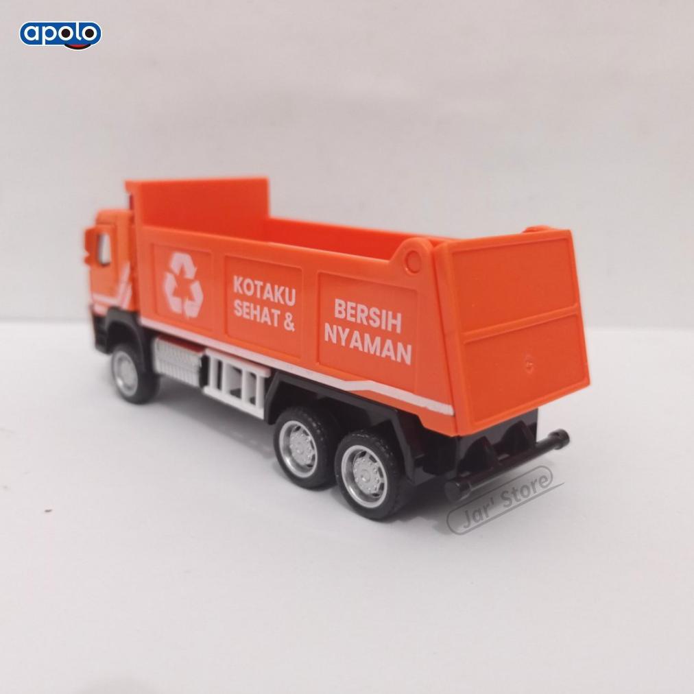 [Kks] Diecast Mobil Truk Volvo Fm Garbage Dump Apolo Diecast Mobil Miniatur Mobil  Truk Sampah Maina
