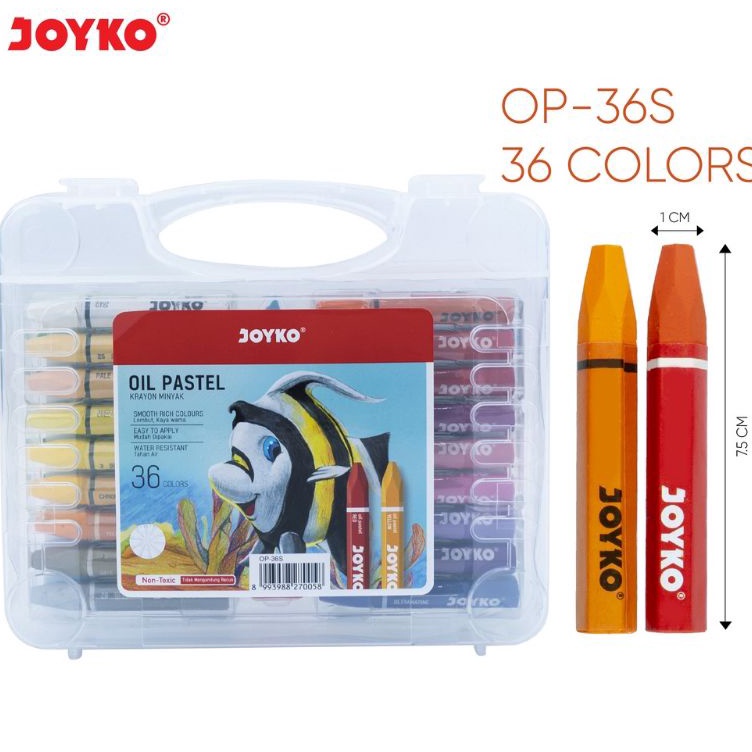 

Laris Crayon Joyko/Oil Pastel Joyko 36 warna ( 1 set ) Terkini