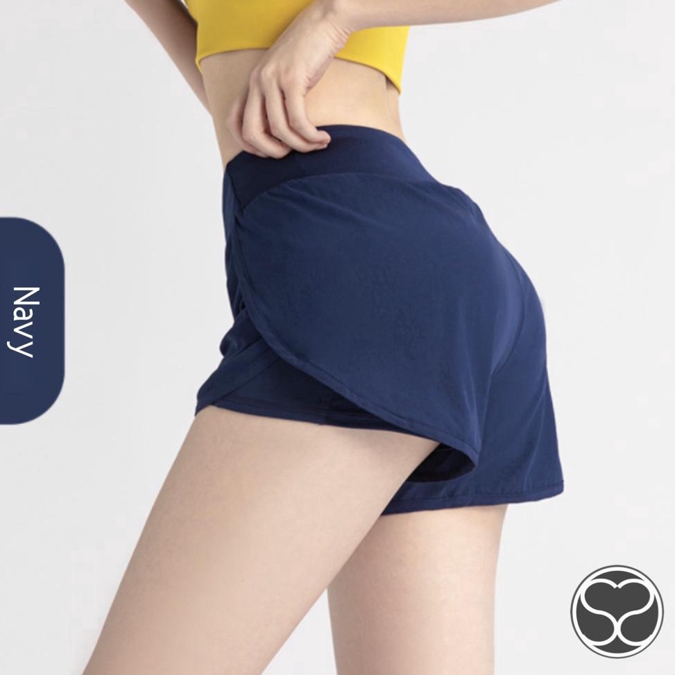 [CODEBARANG581WYC] SecondShape - Luna Shorts Celana Pendek Olahraga Wanita Running Fitness Jogging S