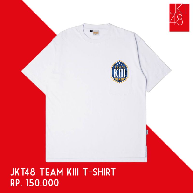 Kaos JKT48 Logo Team K T-Shirt Merch - Free Stiker