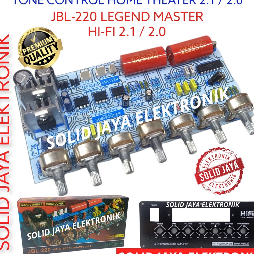 ➥ KIT TONE CONTROL STEREO 2.1 2.0 JBL220 HOME THEATER HI FI STEREO PREAMP PRE AMP CONTROL STEREO KON
