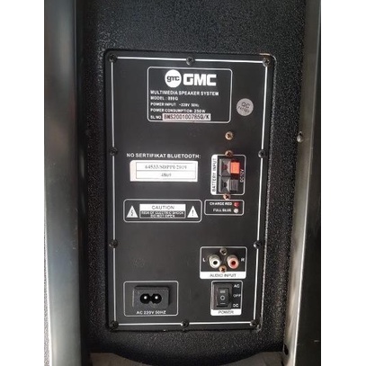 SPEAKER PORTABLE BLUETOOTH GMC 899G 12 inch - FREE MIC WERLES 2 Pcs