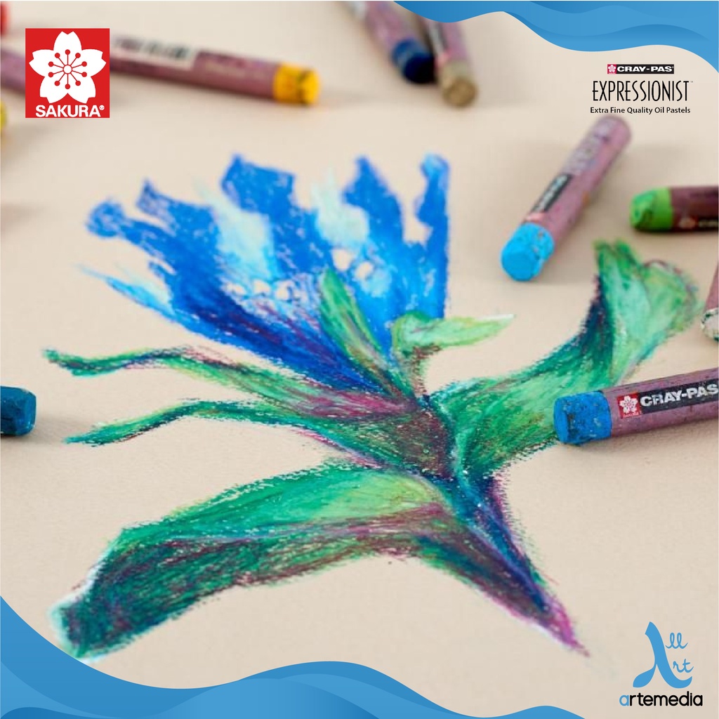 

Krayon Sakura Cray-Pas Expressionist Set 12 Color Oil Pastel Crayon
