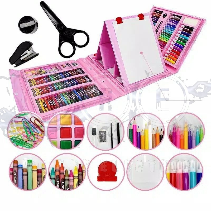 

[Wae] Mega Art Set Isi 208Pcs Crayon Untuk Menggambar Anak