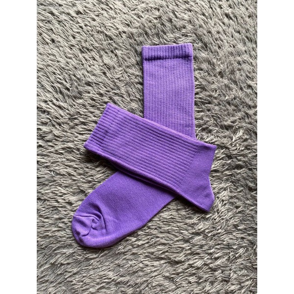 Kaos kaki Polos Panjang Ungu No.B3 // Bahan teball