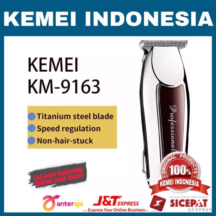 KEMEI KM-9163 TRIMMER TURBO POWER MESIN CUKUR RAMBUT KEMEI KM 9163