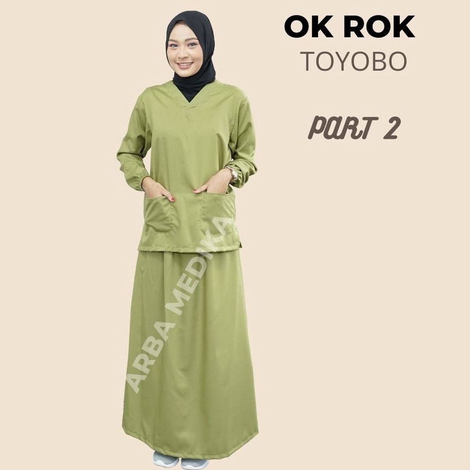 Import Terlaris Baju OK OKA ROK dokter jaga perawat petugas medis lengan PANJANG KARET PART 2 