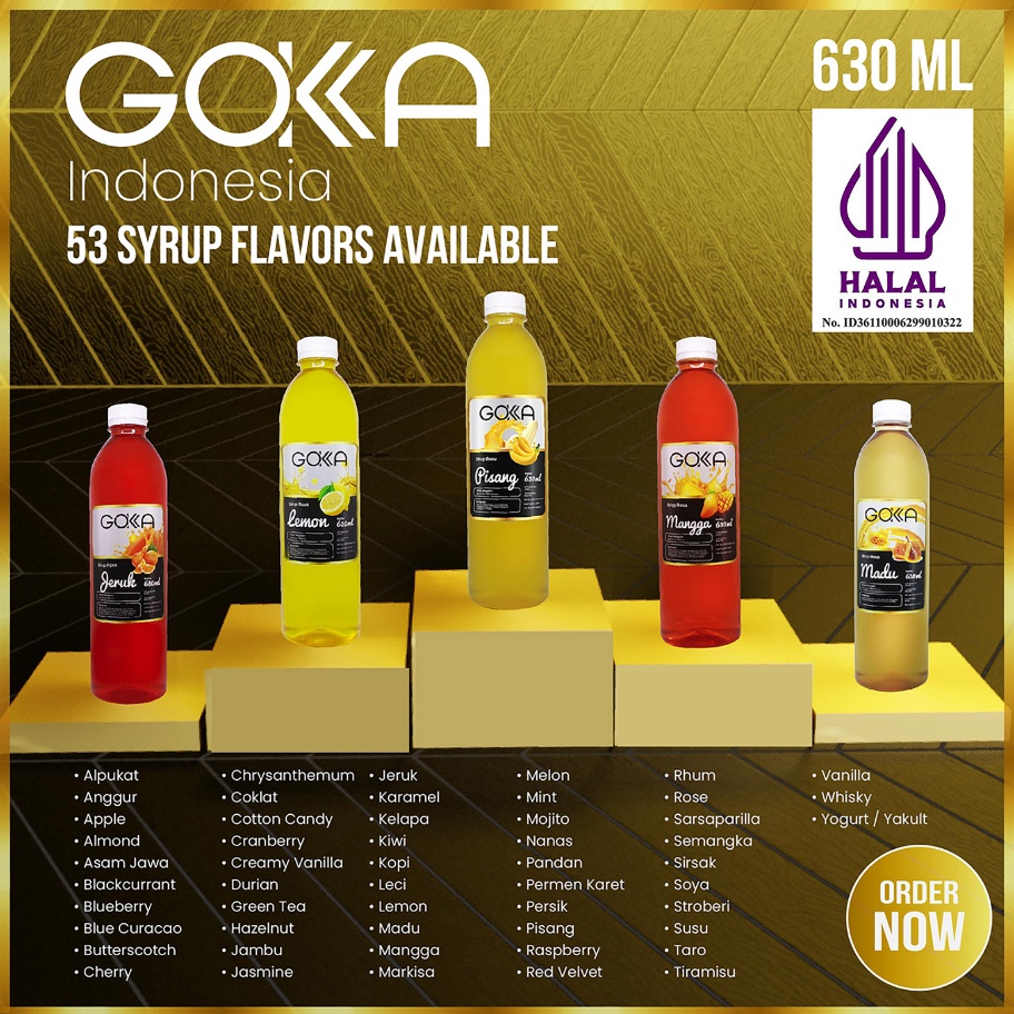 

Terlaku. (Pilihan Varian Rasa A) Sirup Gokka / Gokka Syrup 630ml ☋➔✰✪