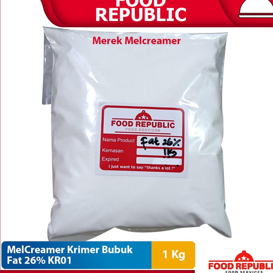 

Terbatas KRIMER BUBUK - CREAMER POWDER 1 KG FAT 26% NON DAIRY HALAL