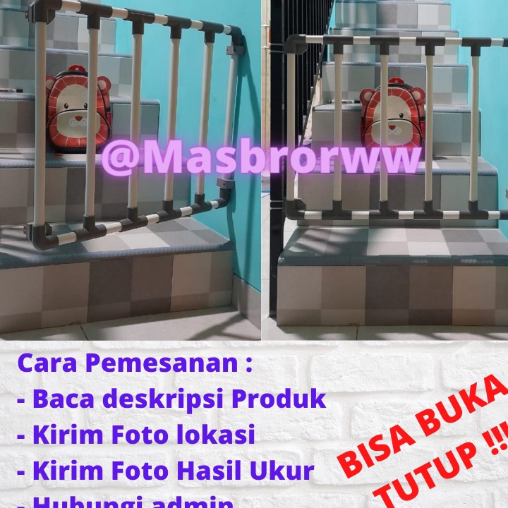 ☊✵ Pagar Bayi Pembatas Pengaman Bermain Baby Fence Safety Gate Pipa Paralon Anak Bayi bisa buka tutu