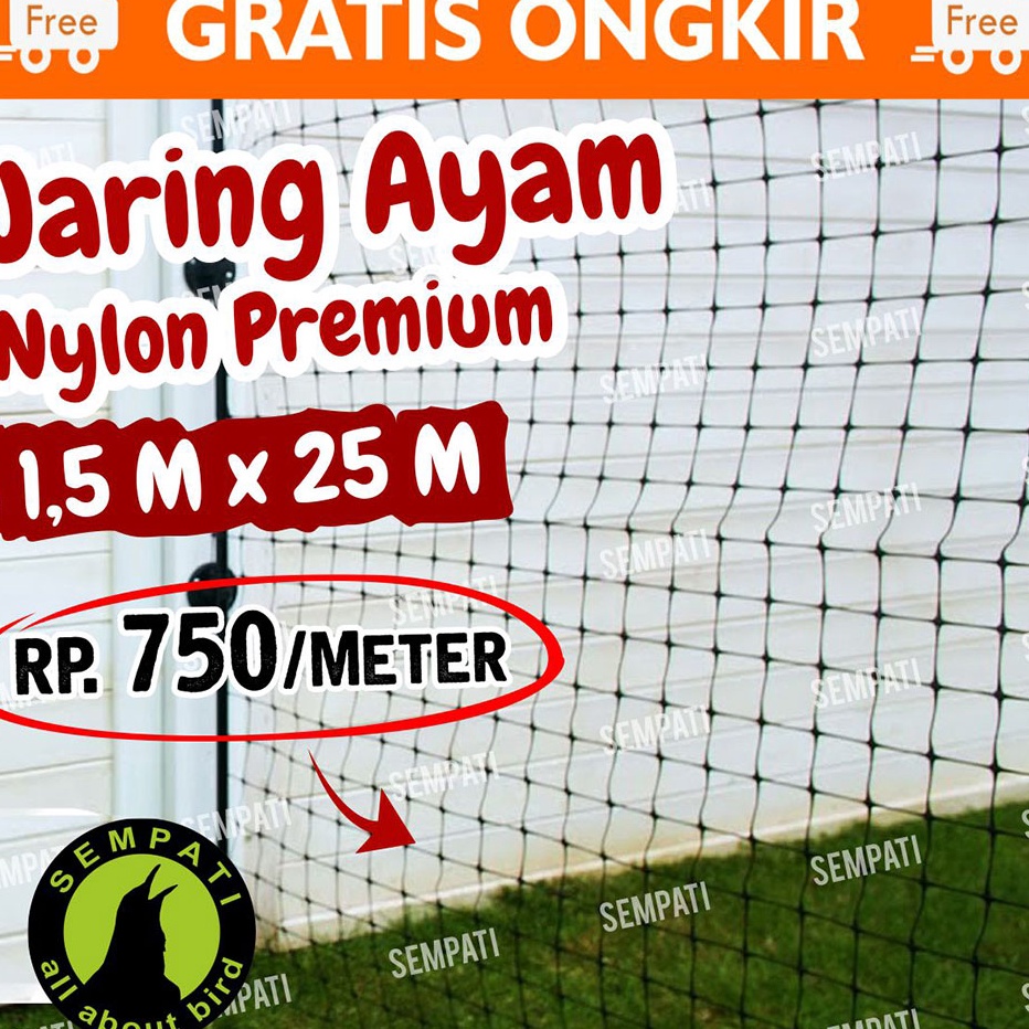 ✨Original✨ JARING KANDANG AYAM JARING NILON JARING AYAM/JARING PAGAR AYAM/ JARING BURUNG/JARING TANA