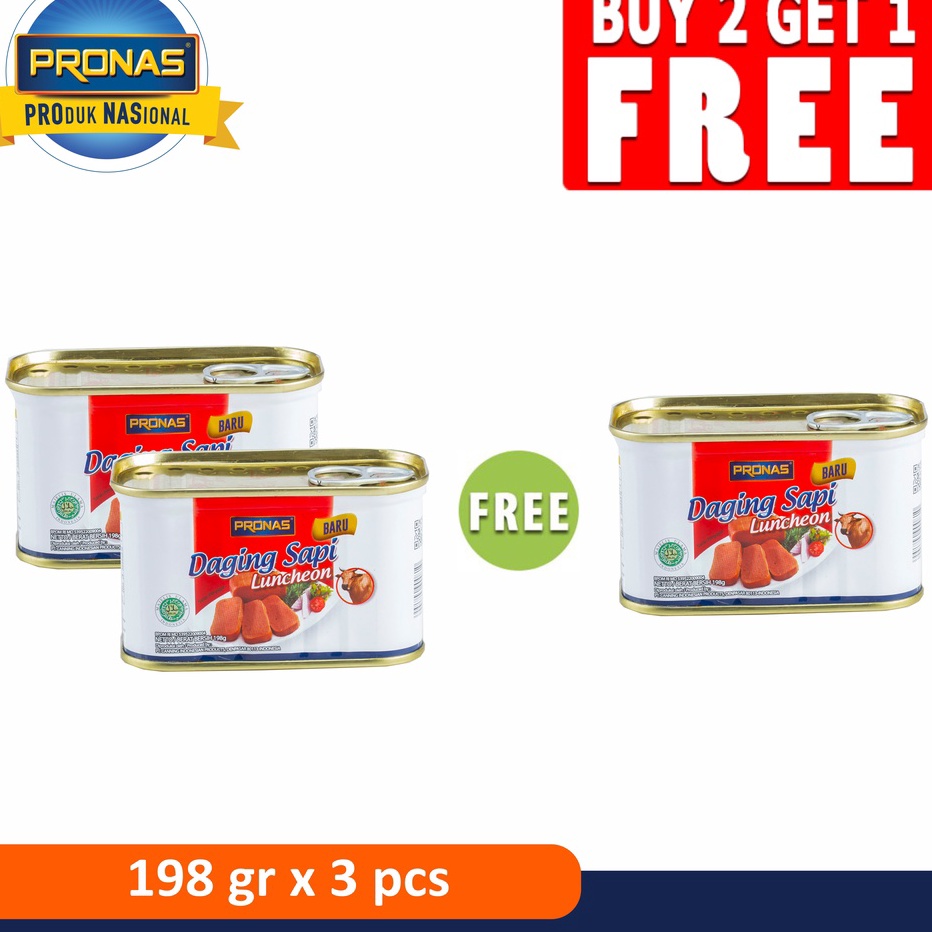 

✨12.12✨ COD PRONAS Luncheon Sapi 198 gr Buy 2 Get 1 grosir