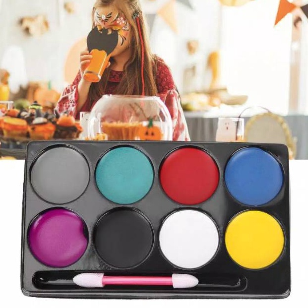 

[ART. P79Y] Set Cat Minyak 8 Warna Tidak Beracun untuk Face / Body Painting