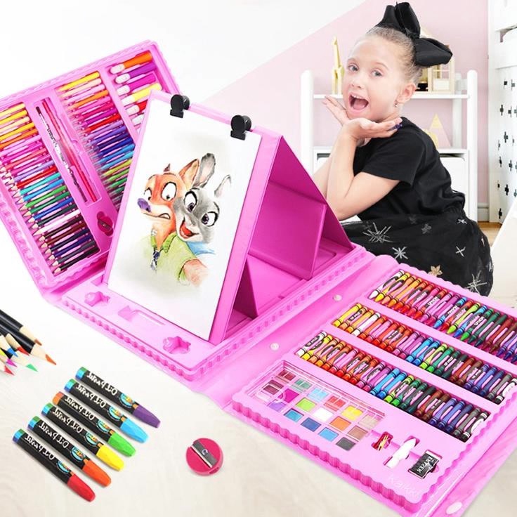 

Terkini Crayon Set 208pcs / Art Set Crayon Mewarnai 208pcs & 150pcs / Art Set Pensil Krayon Warna Alat Menggambar atau Mewarnai