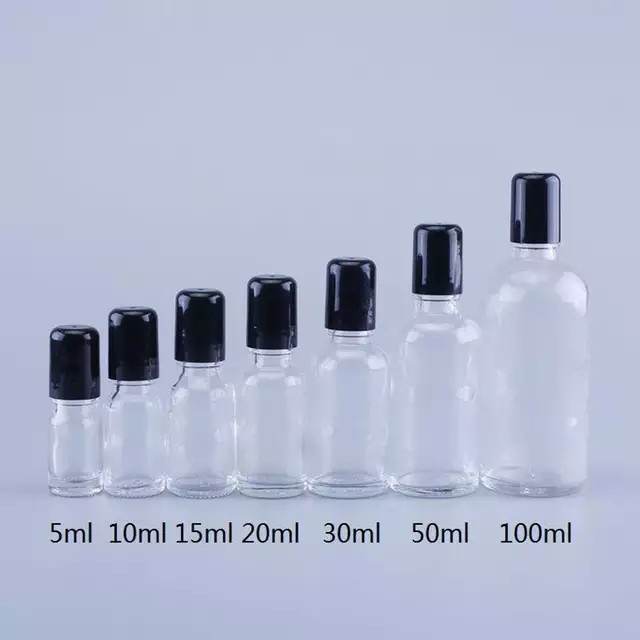Botol roll on kaca bening 5ml/10ml/15ml/20ml/30ml/50ml/100ml -2403