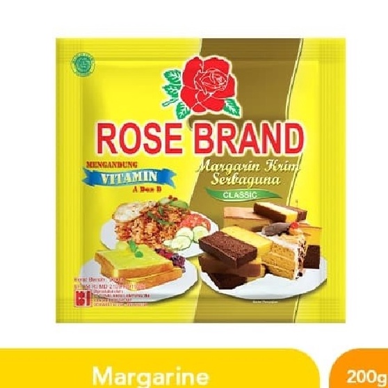 

MURRRMERRR MARGARINE ROSE BRAND 200GR MENTEGA SACHET MARGARIN HALAL