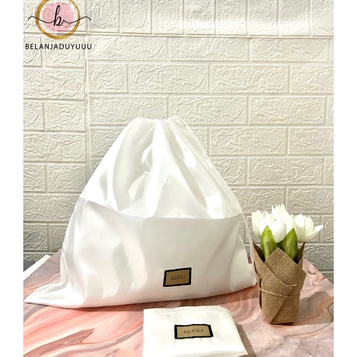 ➙➼✦❃ Dustbag Gucci Satin Sarung Tas Pelindung Debu Db Branded Db Pengganti Bayar Di Tempat