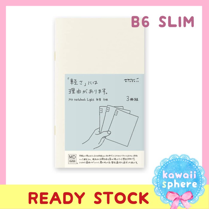 

Terlaris Midori Md Notebook Light Set 3 Book Grid B6 Slim Ready Stock