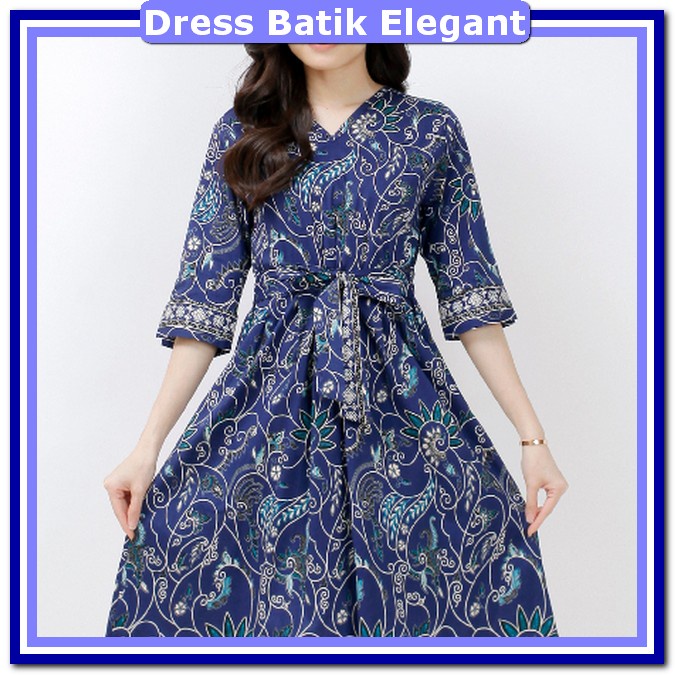 Baju Batik Modern Anak Perempuan Remaja Motif Bathik Minidress Dress Kekinian 2023 Terbaru Untuk Rem