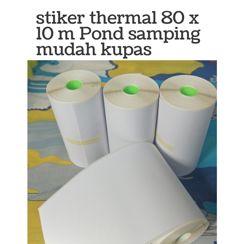 

JNBV5613 Terlaris Label Sticker Continuous 80 mm x 10 meter pond samping mudah kupas- Label Kertas Thermal Stiker / Label 80mm x 50mm - 100x100 - 80x100 - 76x100 - 78x100