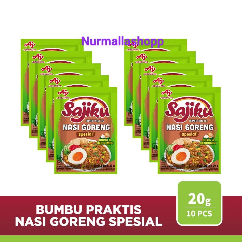 

SAJIKU BUMBU PRAKTIS NASI GORENG (SPESIAL) 10 X 20GR