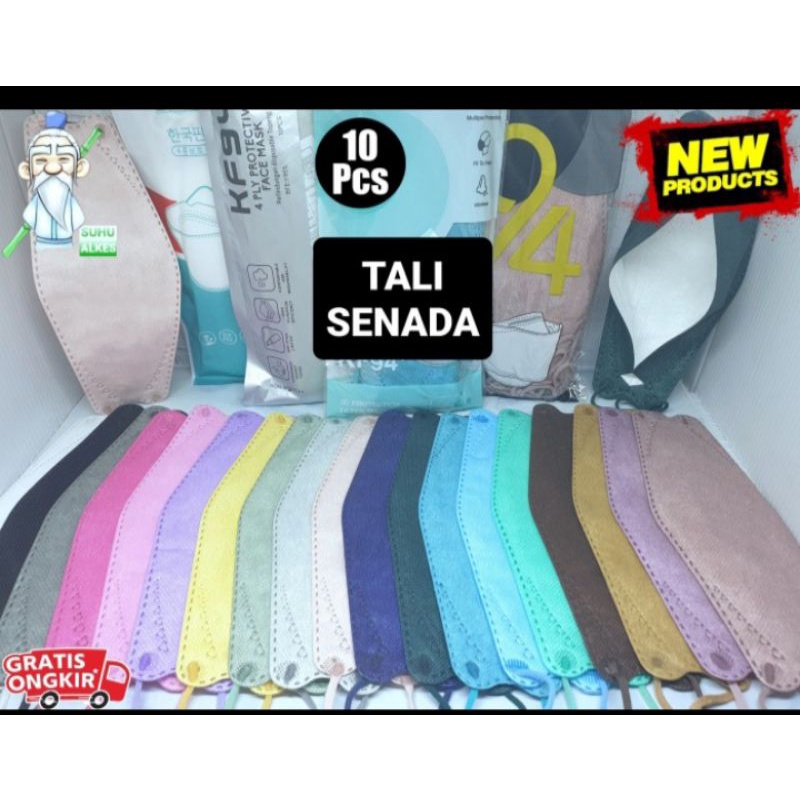 Masker Kf94 Warna Soft Pastel Careion Pack Isi 10 Matcha Green Shrimp Pink Putih Navy Abu Abu