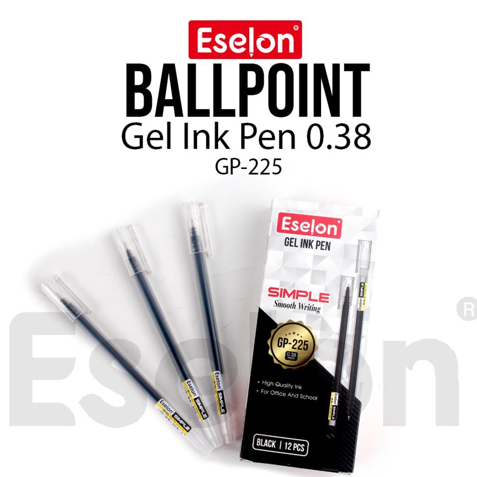 

7.7 Product HOT 12pcs Pulpen Gel Simple Eselon GP225 / 1pack Pulpen Gel Office