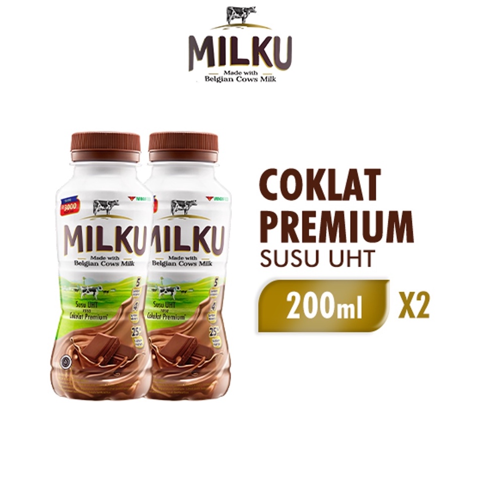 

➬✪✸ Milku Susu Cokelat 200 ml - 2 Pcs
