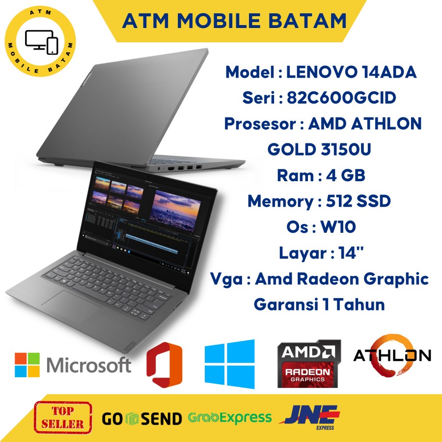 Laptop lenovo 14ada amd athlon gold 3150U