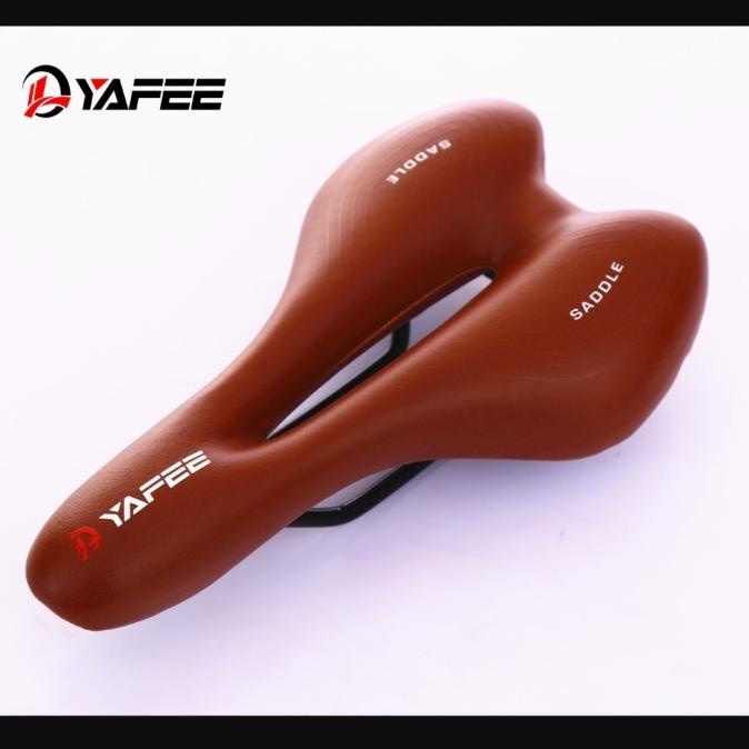 Sadel sepeda empuk GEL mtb fixie lipat cokelat saddle coklat vintage