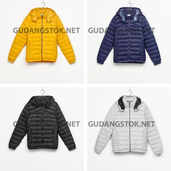 Sw Jaket Pria Musim Dingin Bershka Original Hitam Best