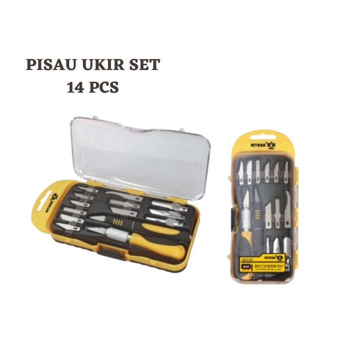 

PISAU UKIR SET 14 PCS/CARVING KNIFE SET BESTIR 96242