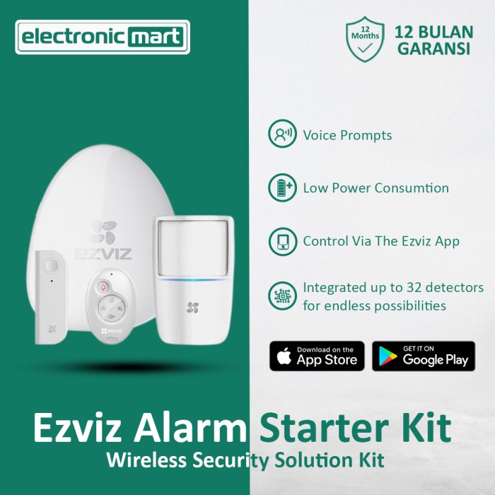 Terlaris Ezviz Alarm Starter Kit Bs-113A Package For Smart Home