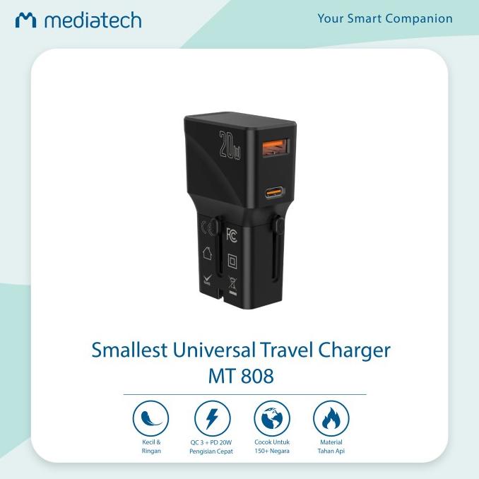 Mediatech Mini Universal Travel Adaptor MT-808 / Pocket Travel Charger
