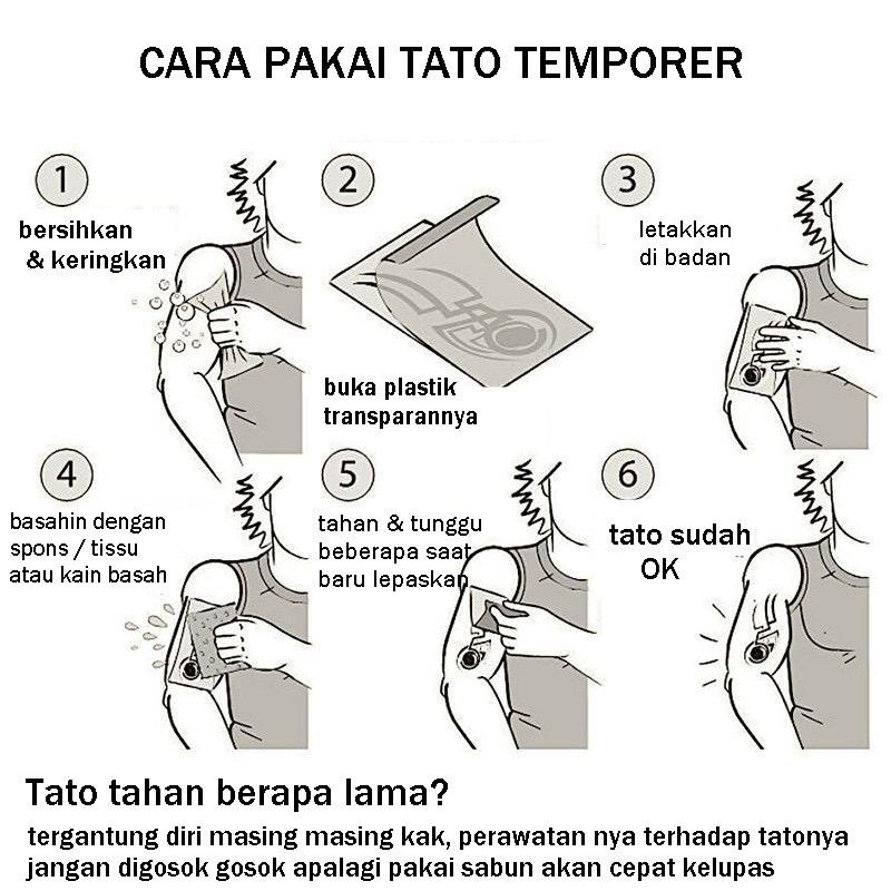 Tato Luka Hallowen Sticker Tattoo Temporary Luka 3D Cod Dan Best Seller