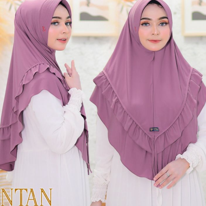 ZGBB4197 TEBUS MURAH  Bergo Jersey super. khimar Polos(JK).Jilbab syar'i.Hijab Ori Intan Collection