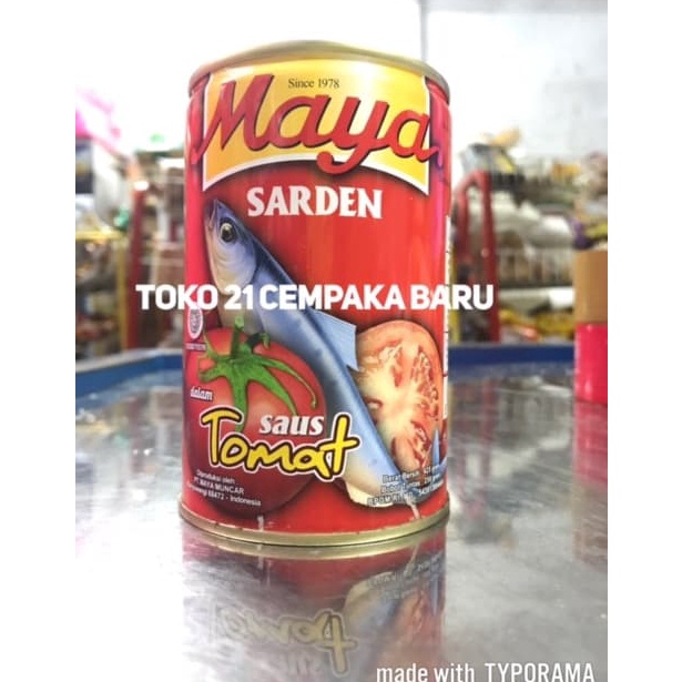 

12.12 MALL Maya Sarden Saus Tomat 425 gram | Sardines Ikan Kaleng Besar 425g Murah gas !!