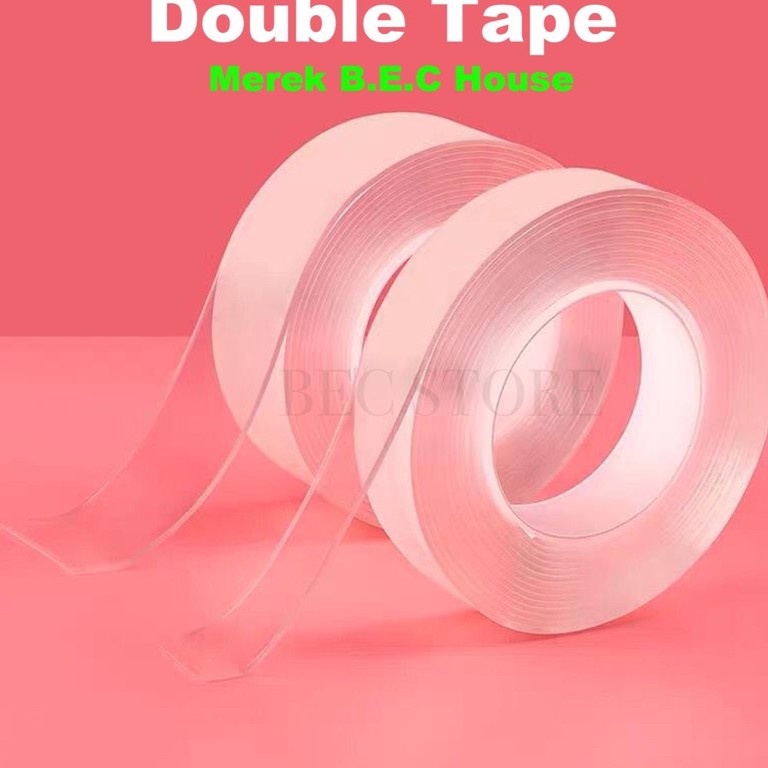 

2.2 Terlaris [200gram][2mmX3meter] Double Tape Nano Tape Ivy Grip Tape Isolasi Selotip 2 Sisi Kuat Dicuci