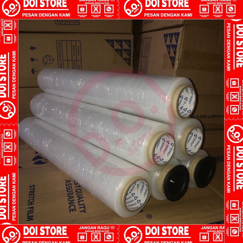

KM0 PLASTIK WRAPING STRETCH FILM REPING WRAPPING / PLASTIC WRAP 50CM X 170M X 17MIC ✣Model Baru