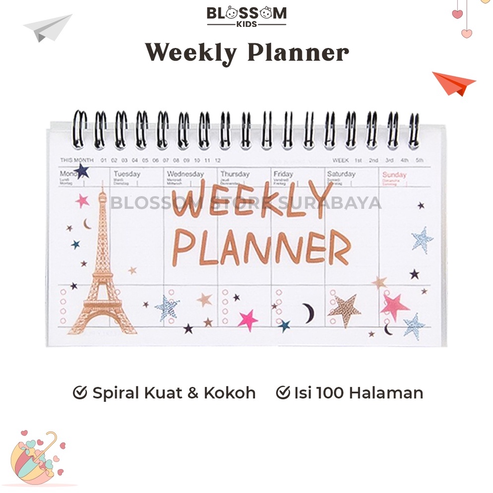 

Diskon Bulan Ini Kalender Weekly Planner Weekly Schedule Notes Memo Import Blossom Kids