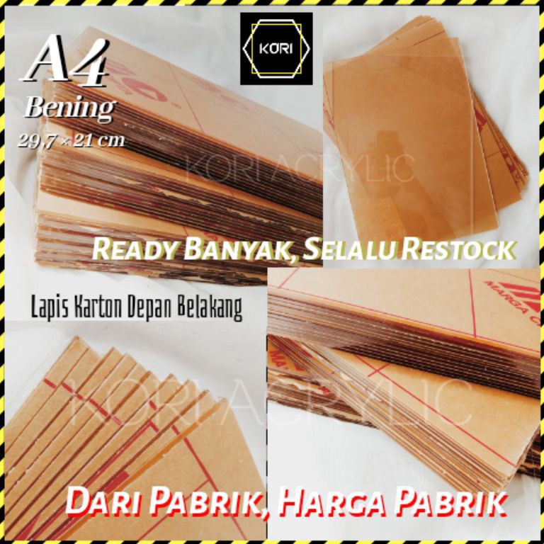 

11.11 MALL Akrilik Acrylic Lembaran A4 2 mm Bening 29,7 x 21 cm | Akrilik Potong | Akrilik Lembar