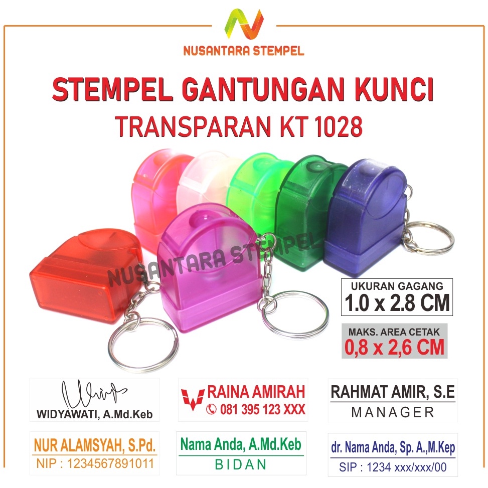 

G8C Stempel Gantungan Kunci Nama Dokter Bidan Perawawat Apoteker Guru Stampel Ganci Flash Stamp transparant KT1028 5544