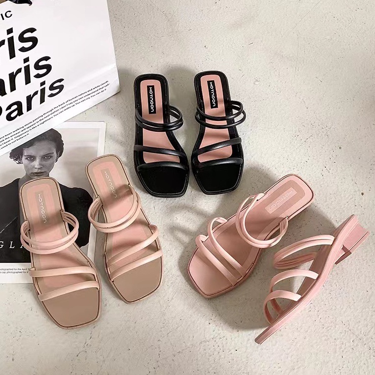 PALING DICARI Vipo Klasik EF25 Sandal Sepatu Wedges Heels Wanita Sandal Slop Jelly
